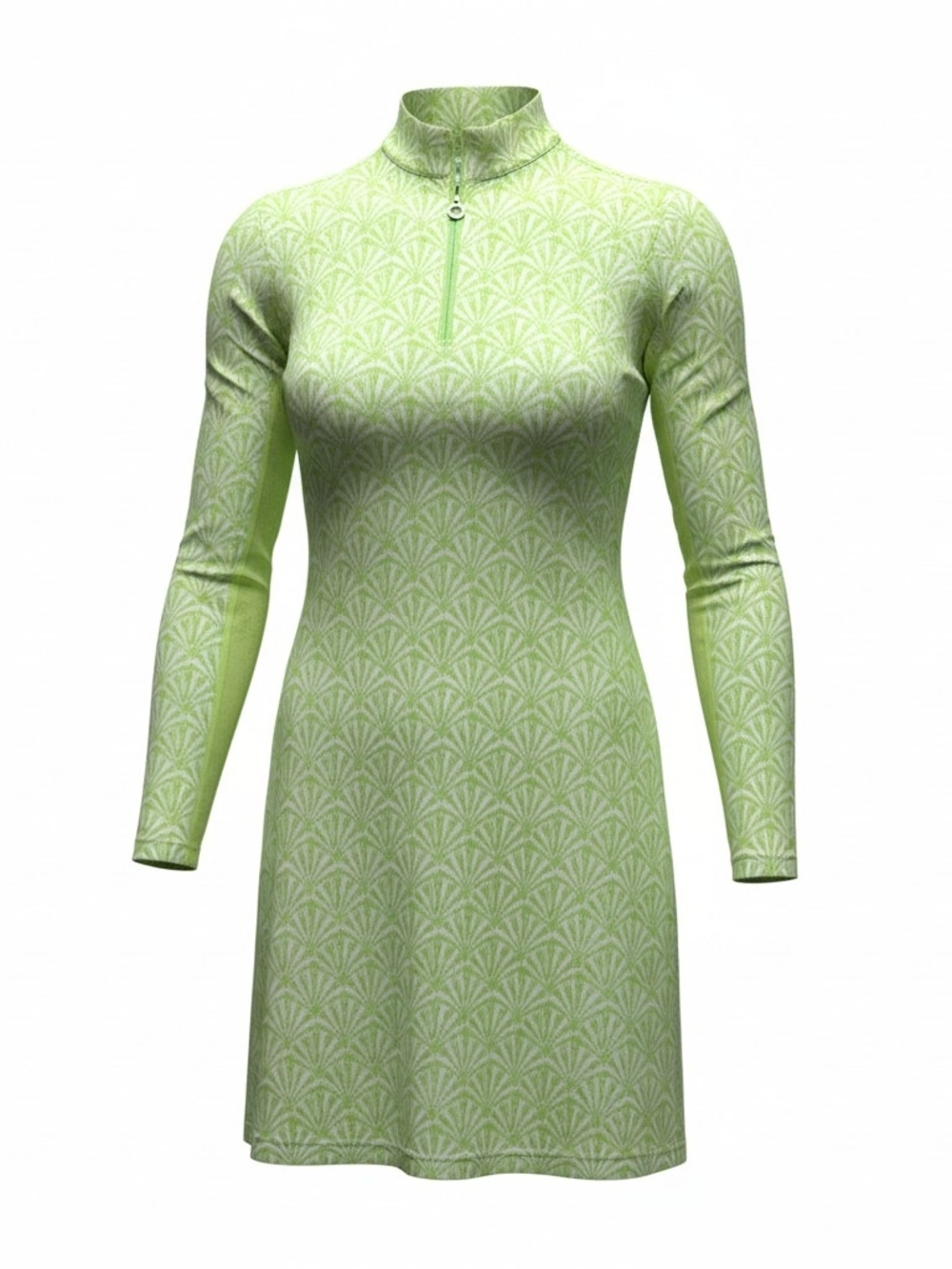 STELLA PARKER | Golf Collection Tunic Dress Green White Geometric Floral | L